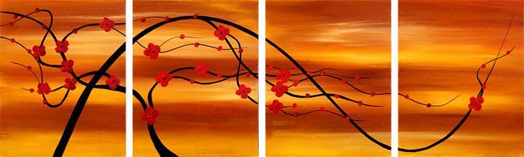 Dafen Oil Painting on canvas flower -set098